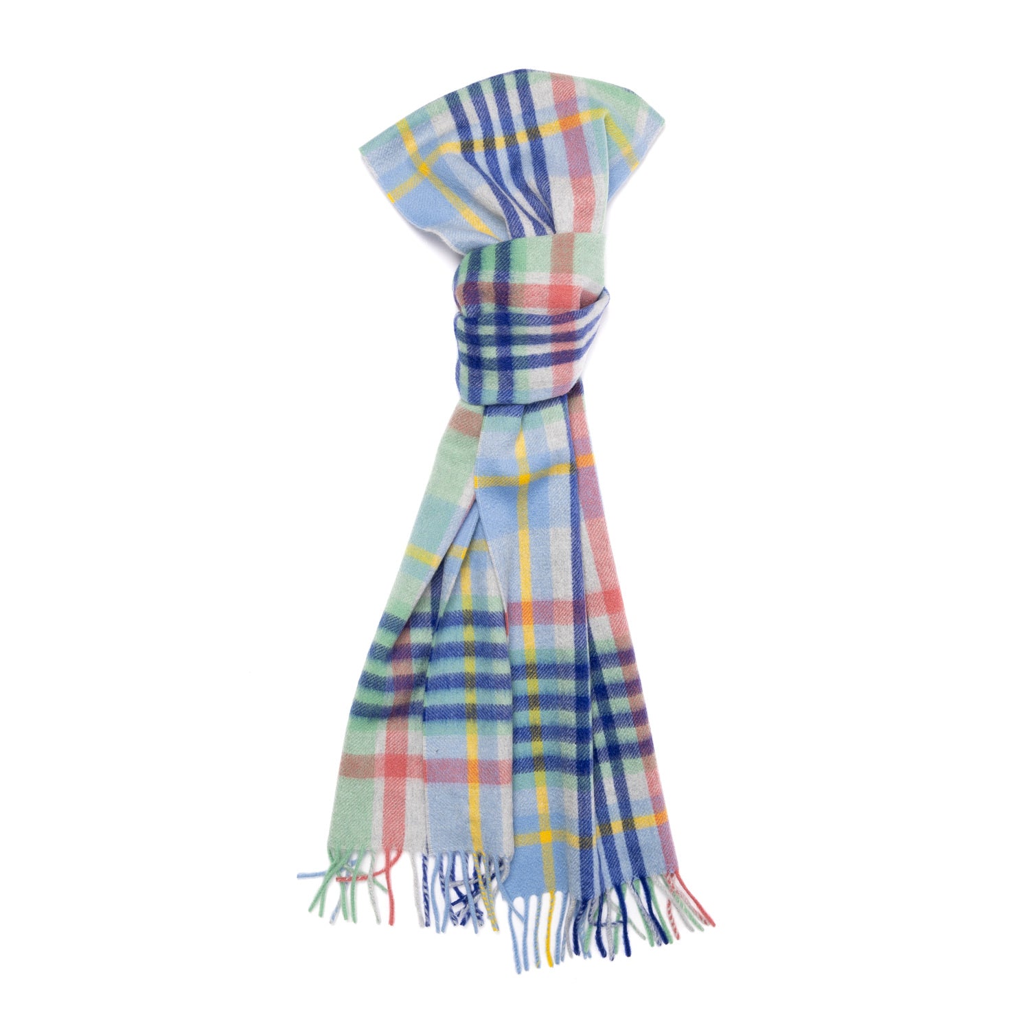 MJ Exclusive: Plaid Scarf "Colored Tartan" made from Scottish Cashmere